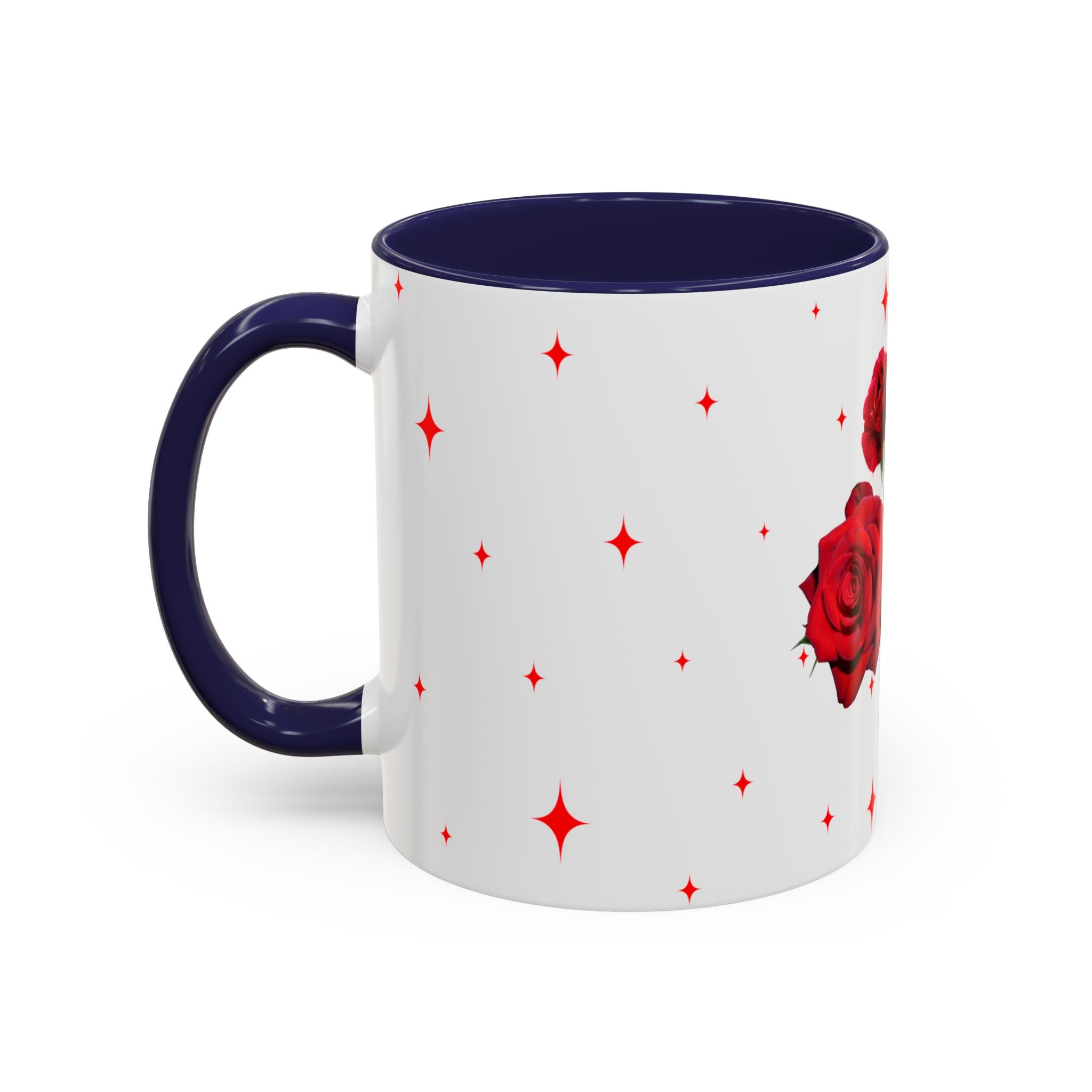 Believe Yourself Rose Accent Coffee Mug — Motivational Floral 11/15oz