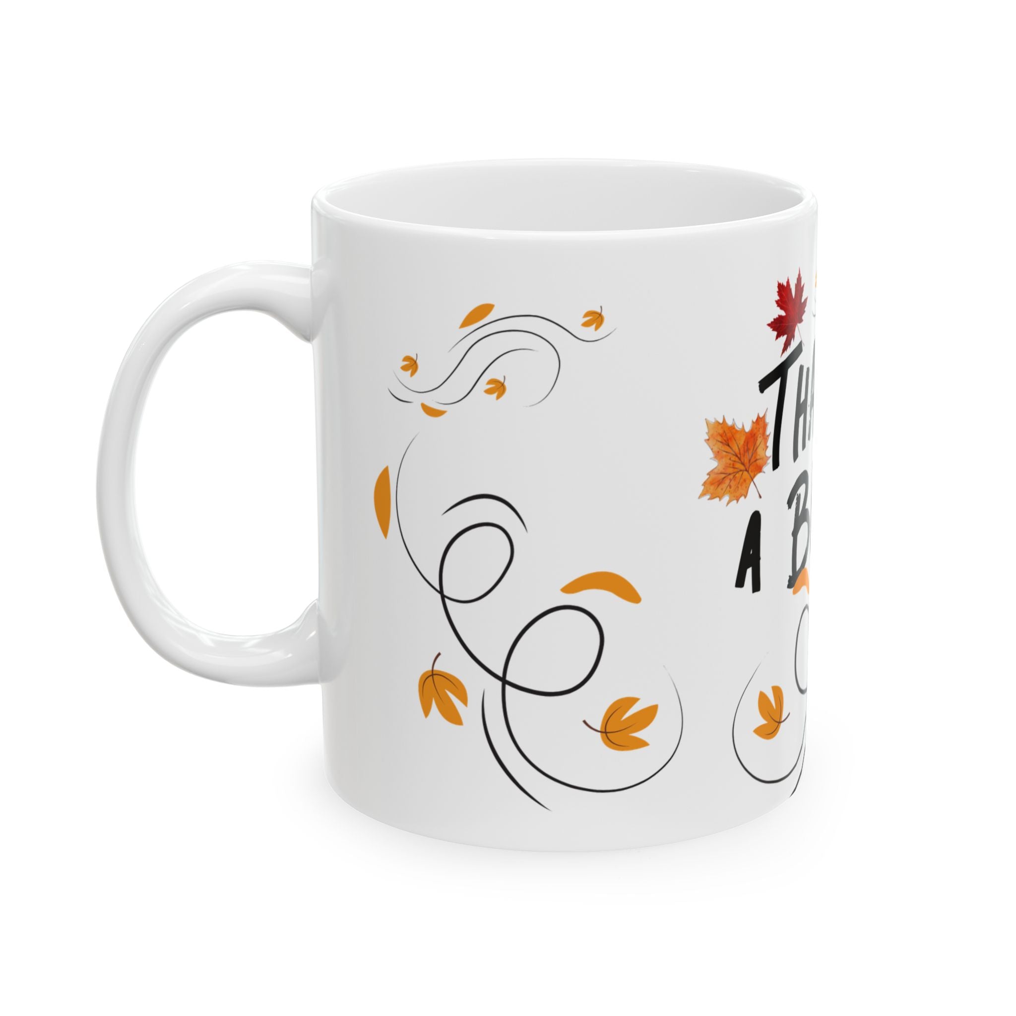 Thanks a Bunch! Autumn Leaves Ceramic Mug – Thank You Gift (11oz, 15oz)