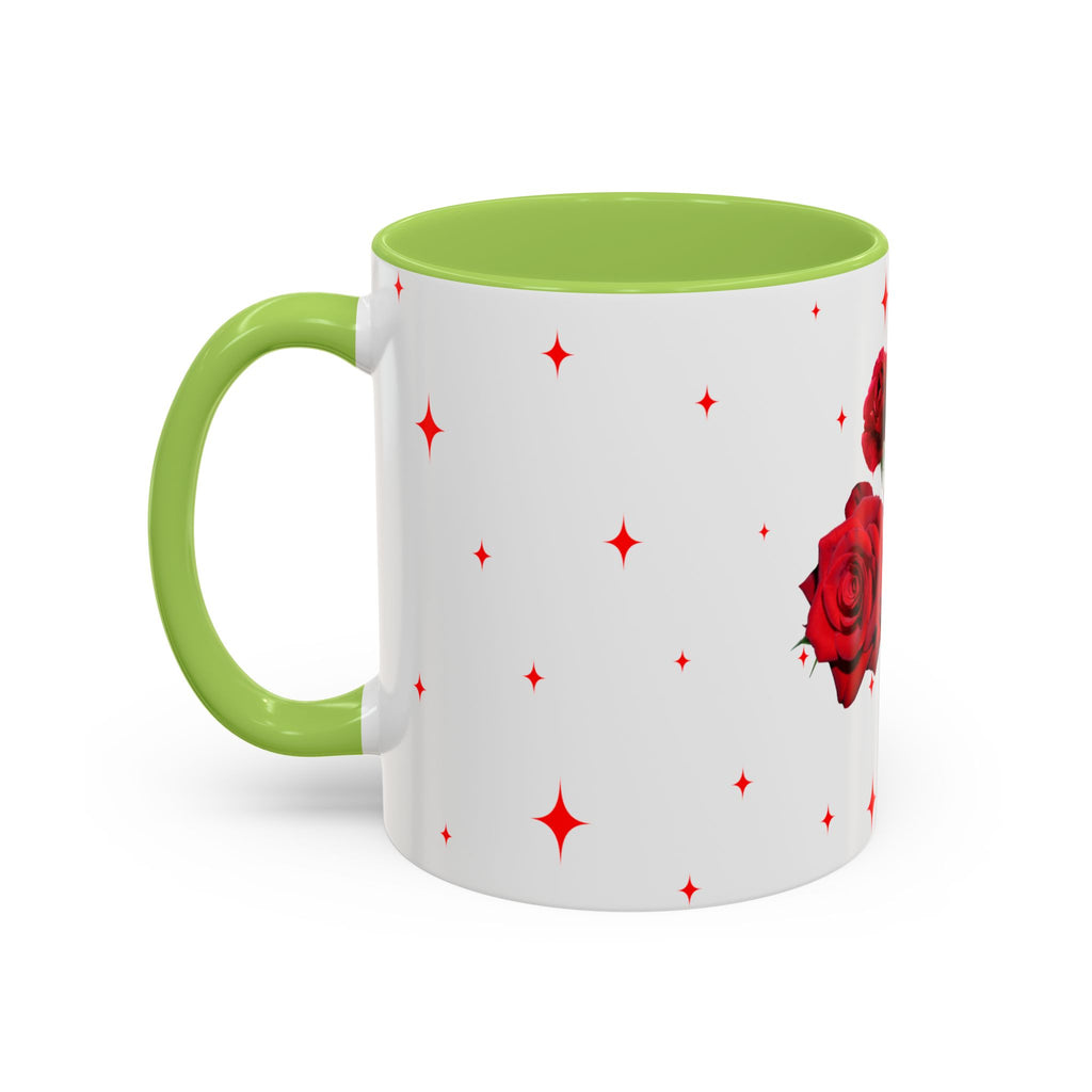 Believe Yourself Rose Accent Coffee Mug — Motivational Floral 11/15oz