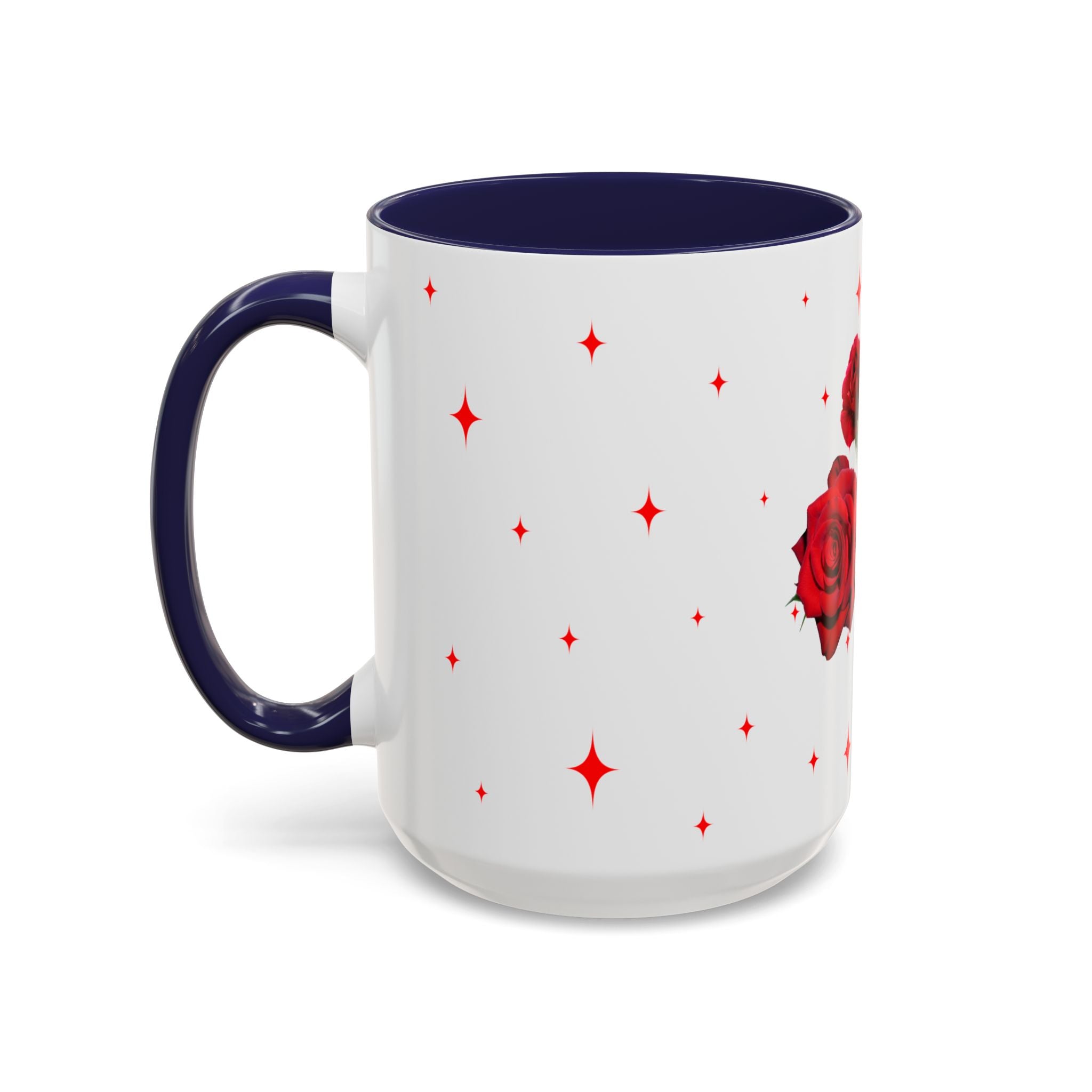 Believe Yourself Rose Accent Coffee Mug — Motivational Floral 11/15oz