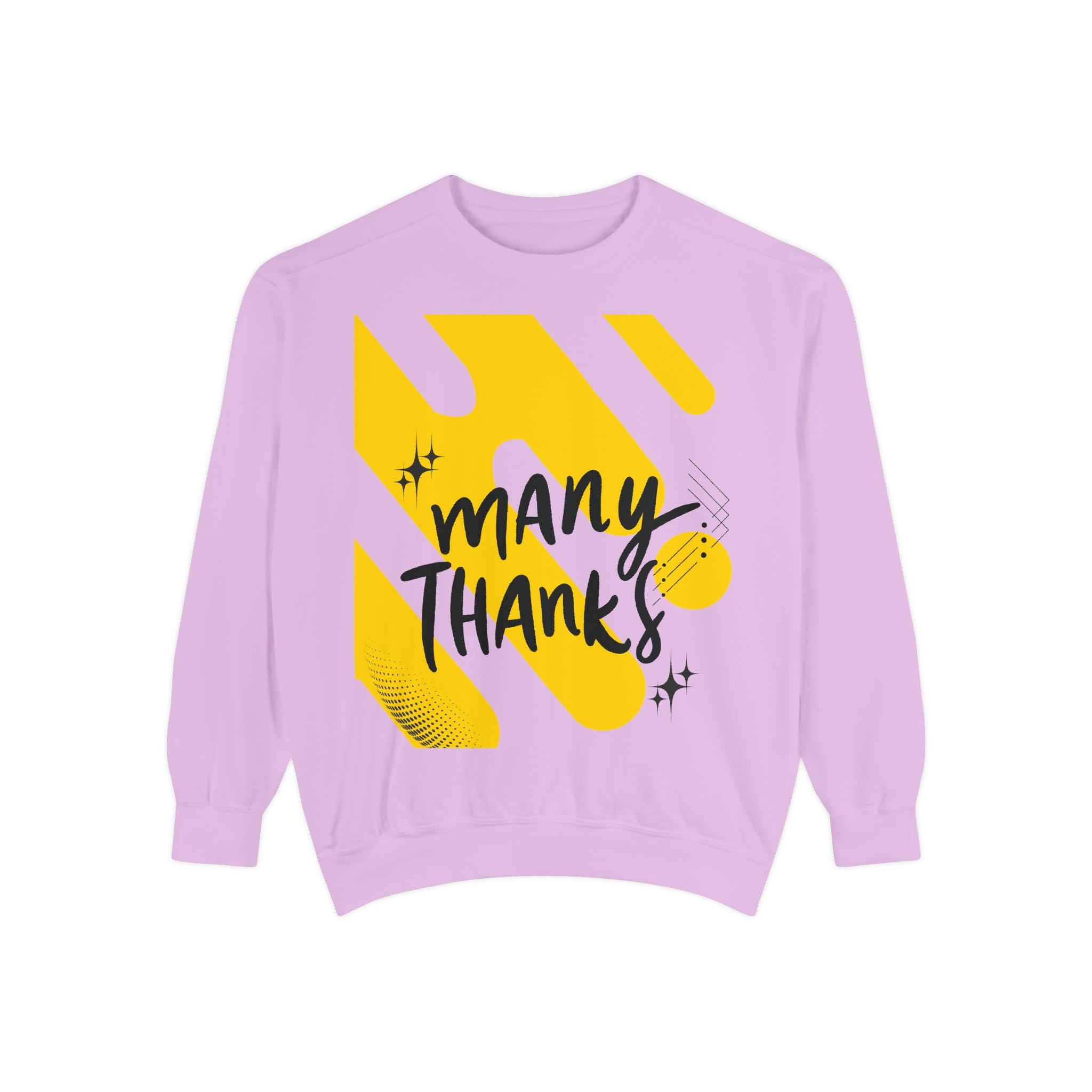 Many Thanks Sweatshirt — Thank You Graphic Crewneck