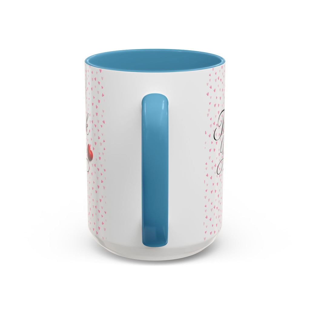 Thank You Heart Accent Mug — Romantic Pink Heart Coffee Cup (11/15oz)