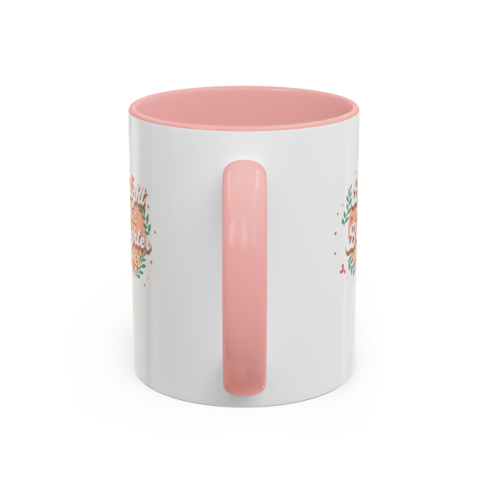 Accent Coffee Mug — "Bright Smiles Brighter Futures" Floral Teacher Appreciation Mug (11/15 oz)