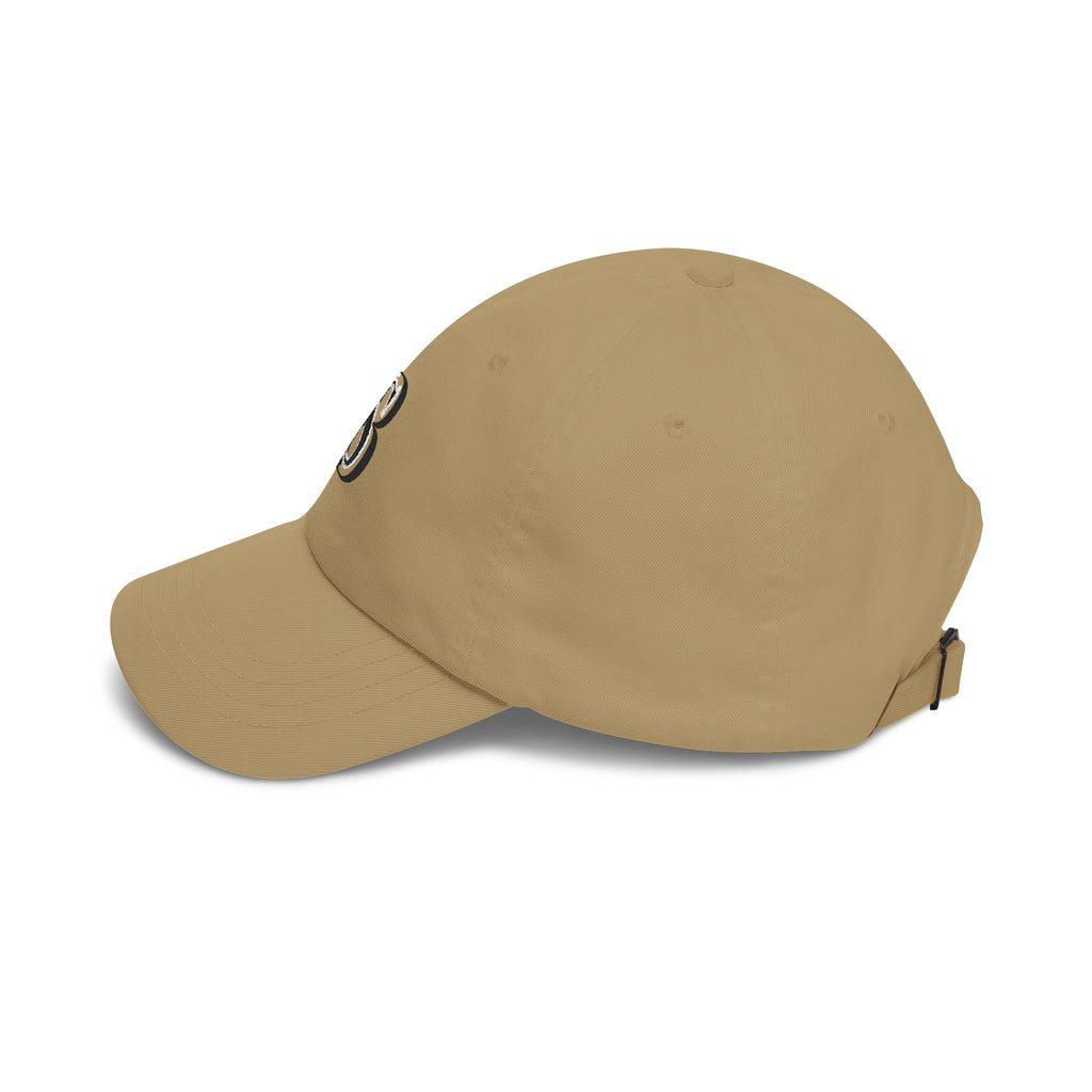 Embroidered 'SB' Monogram Dad Cap — Classic White Baseball Hat