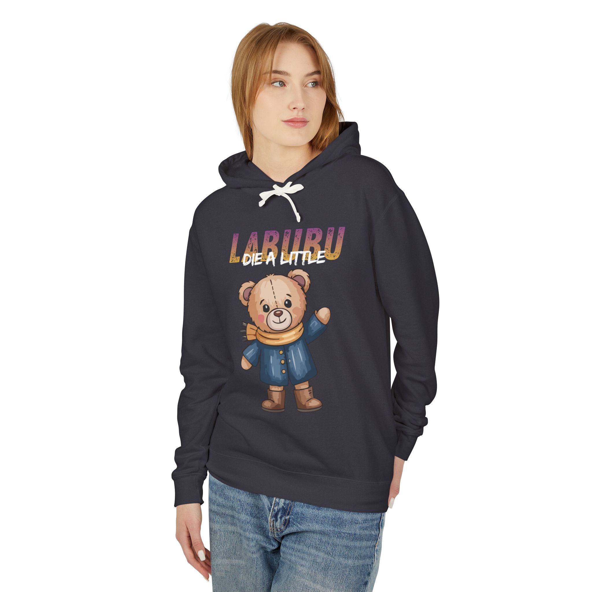 Die a Little Teddy Hoodie - Edgy Graphic Pullover