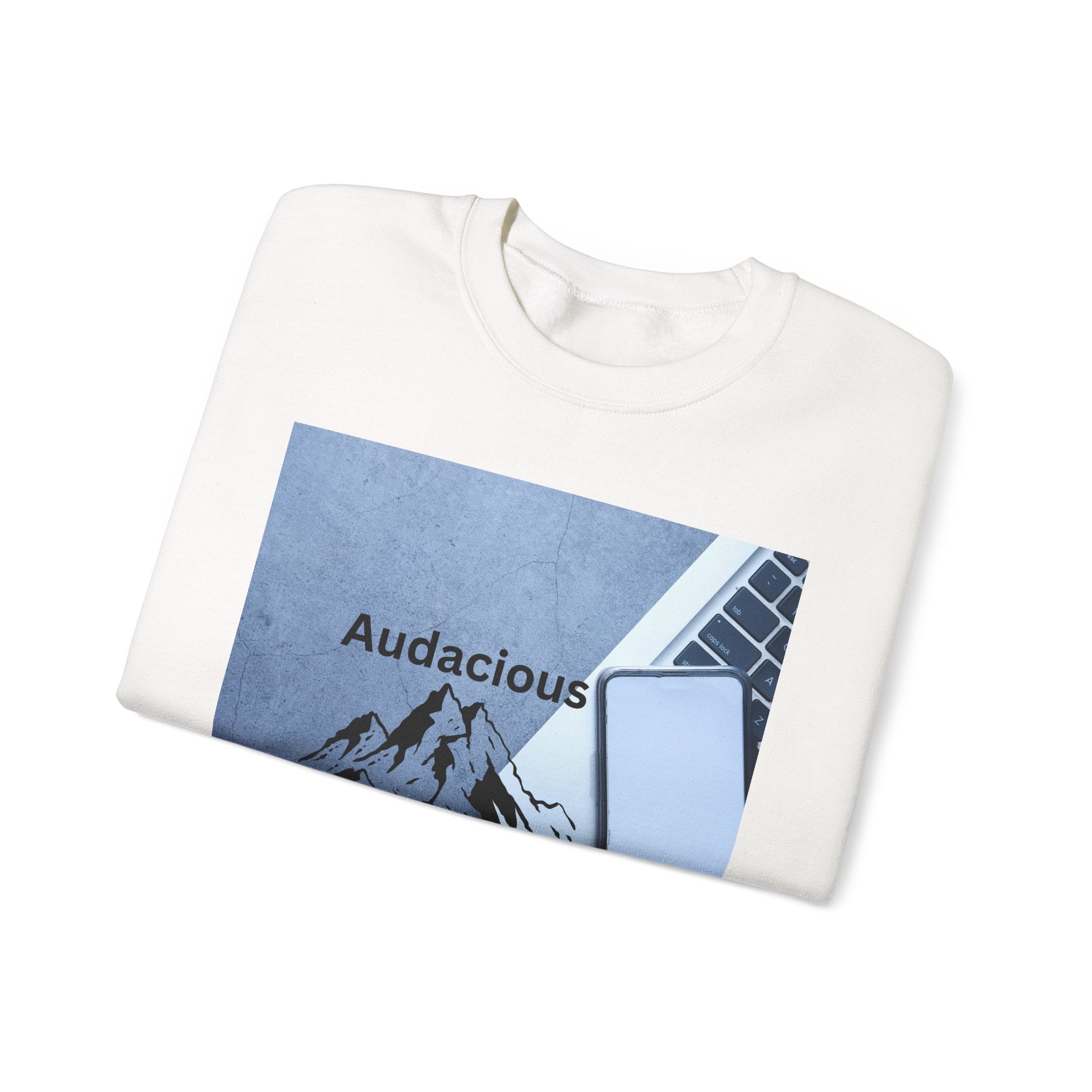 Audacious Over Ordinary mountain logo Sweatshirt | Minimal Office Adventure design