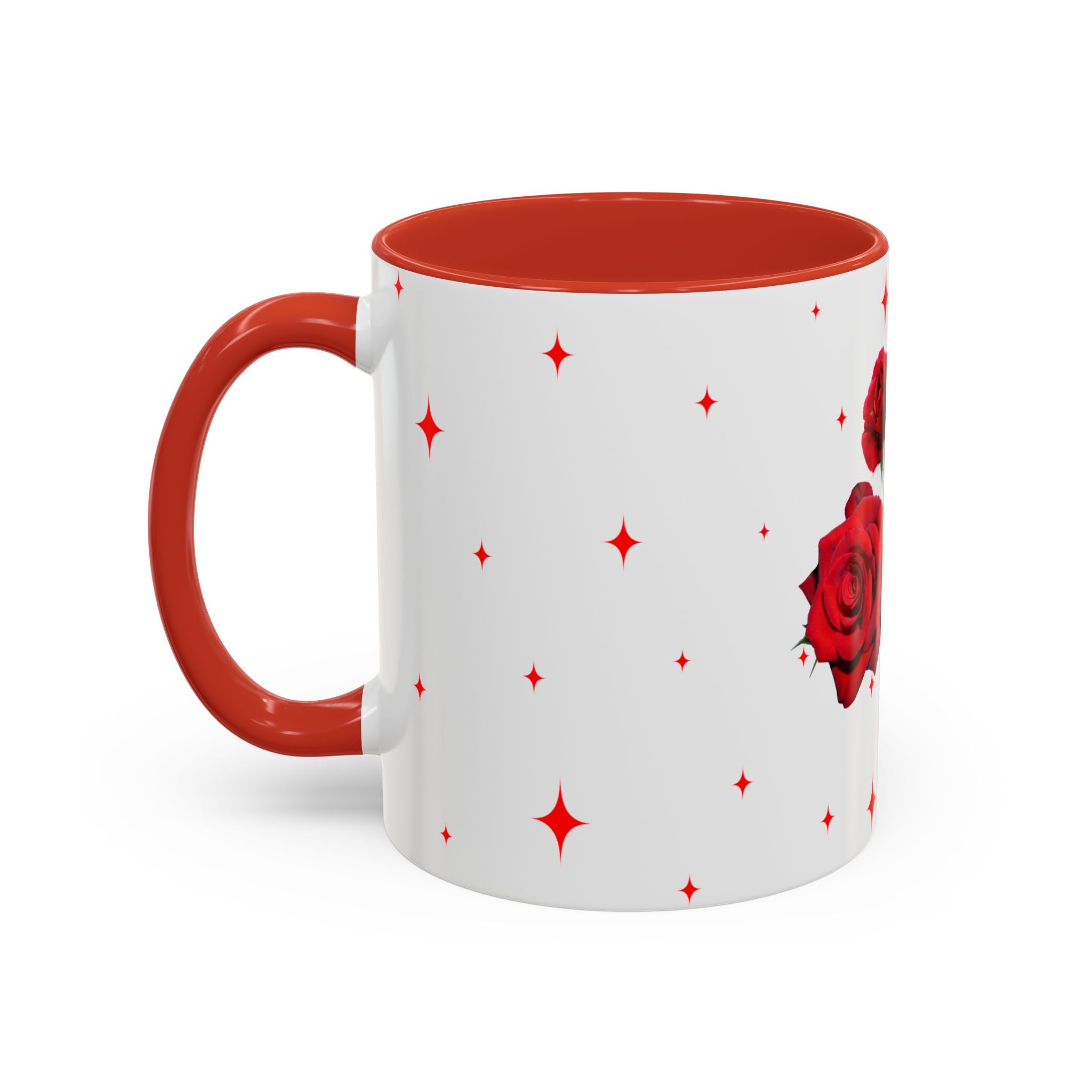 Believe Yourself Rose Accent Coffee Mug — Motivational Floral 11/15oz
