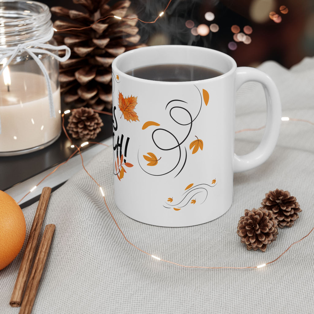 Thanks a Bunch! Autumn Leaves Ceramic Mug – Thank You Gift (11oz, 15oz)