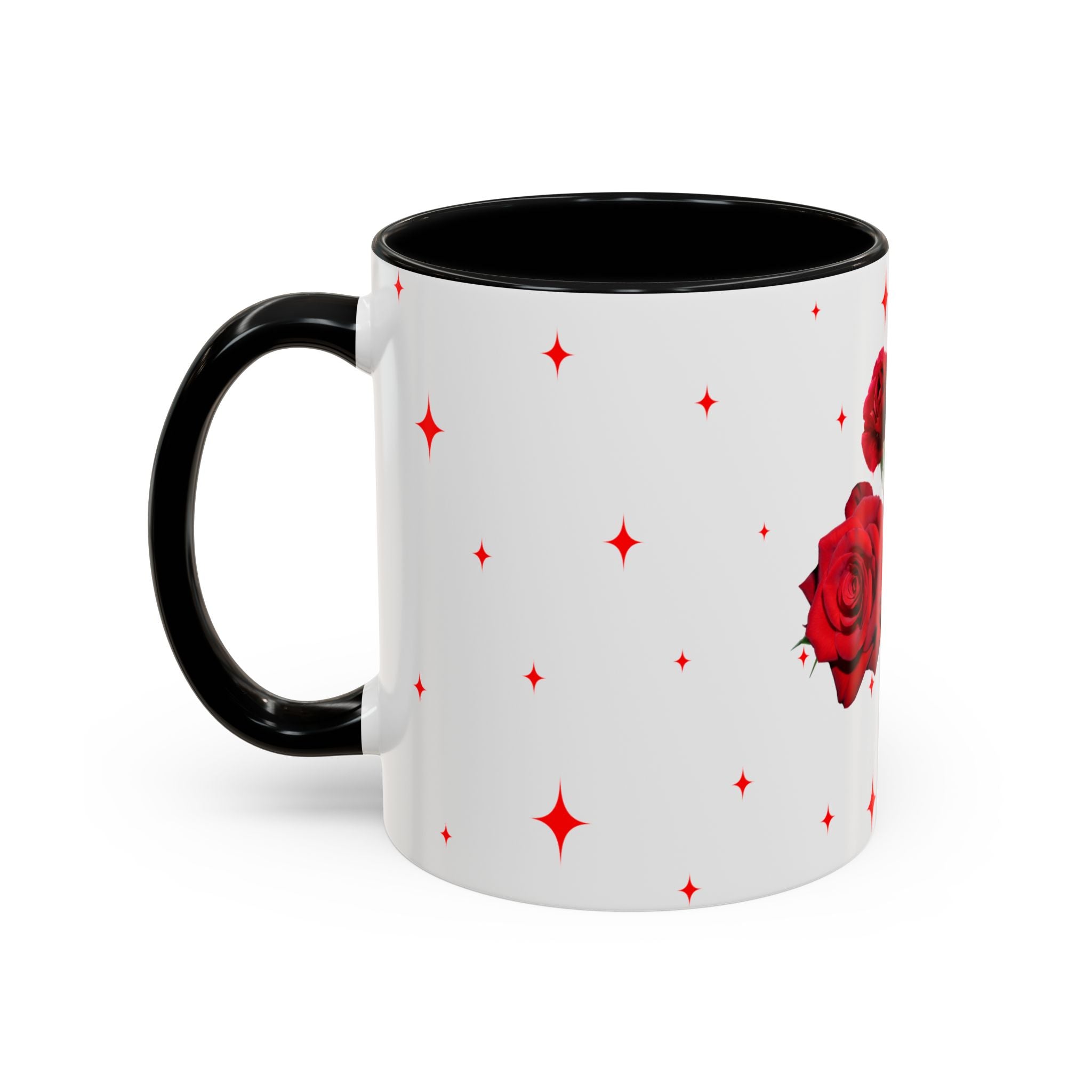 Believe Yourself Rose Accent Coffee Mug — Motivational Floral 11/15oz