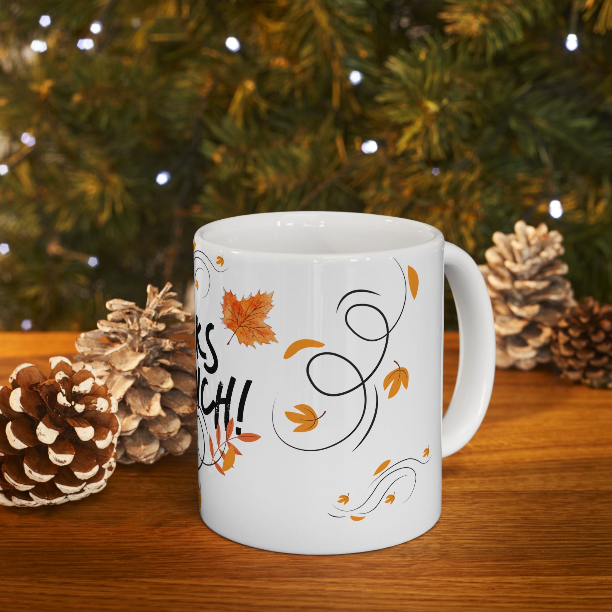 Thanks a Bunch! Autumn Leaves Ceramic Mug – Thank You Gift (11oz, 15oz)
