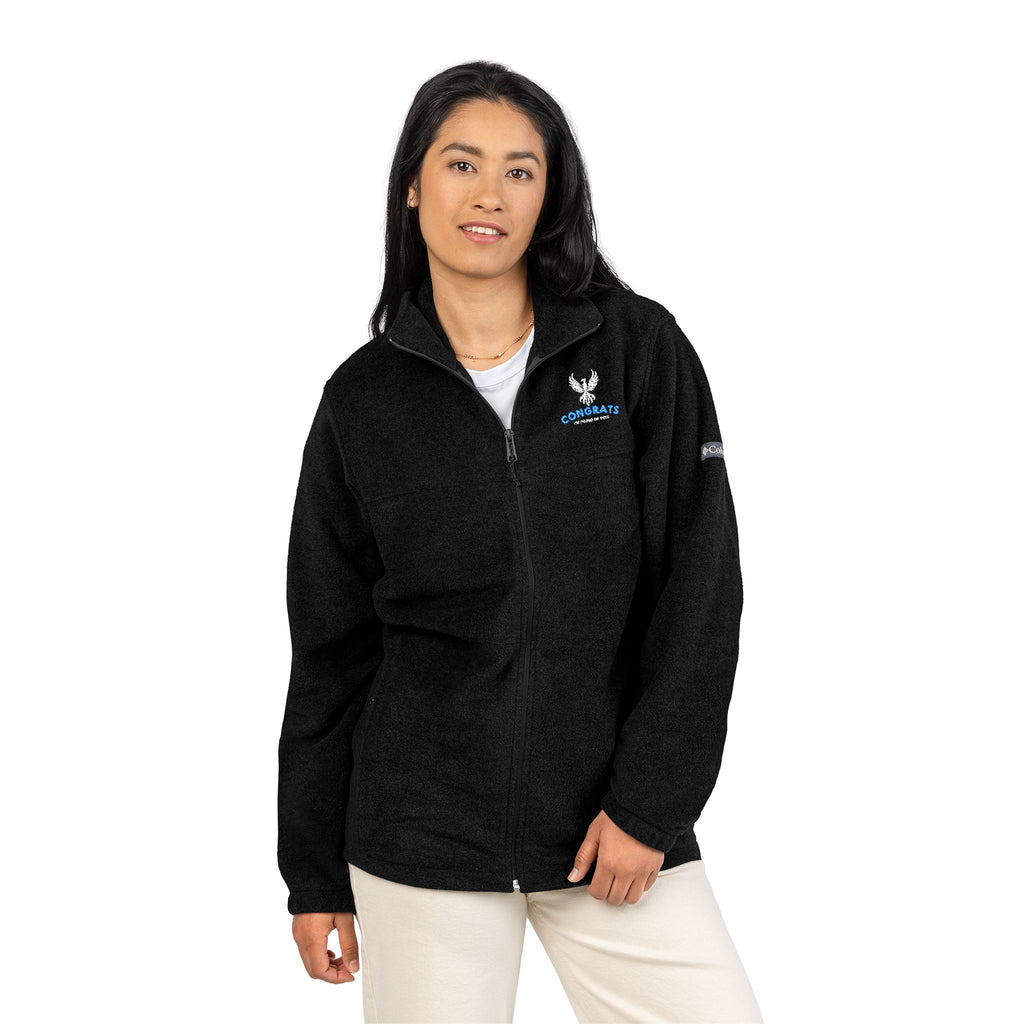 Embroidered Nautical Blue Fleece Jacket
