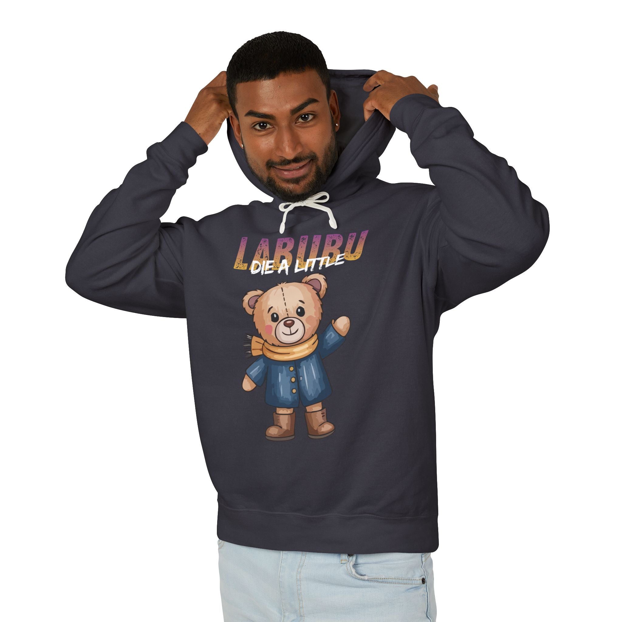 Die a Little Teddy Hoodie - Edgy Graphic Pullover
