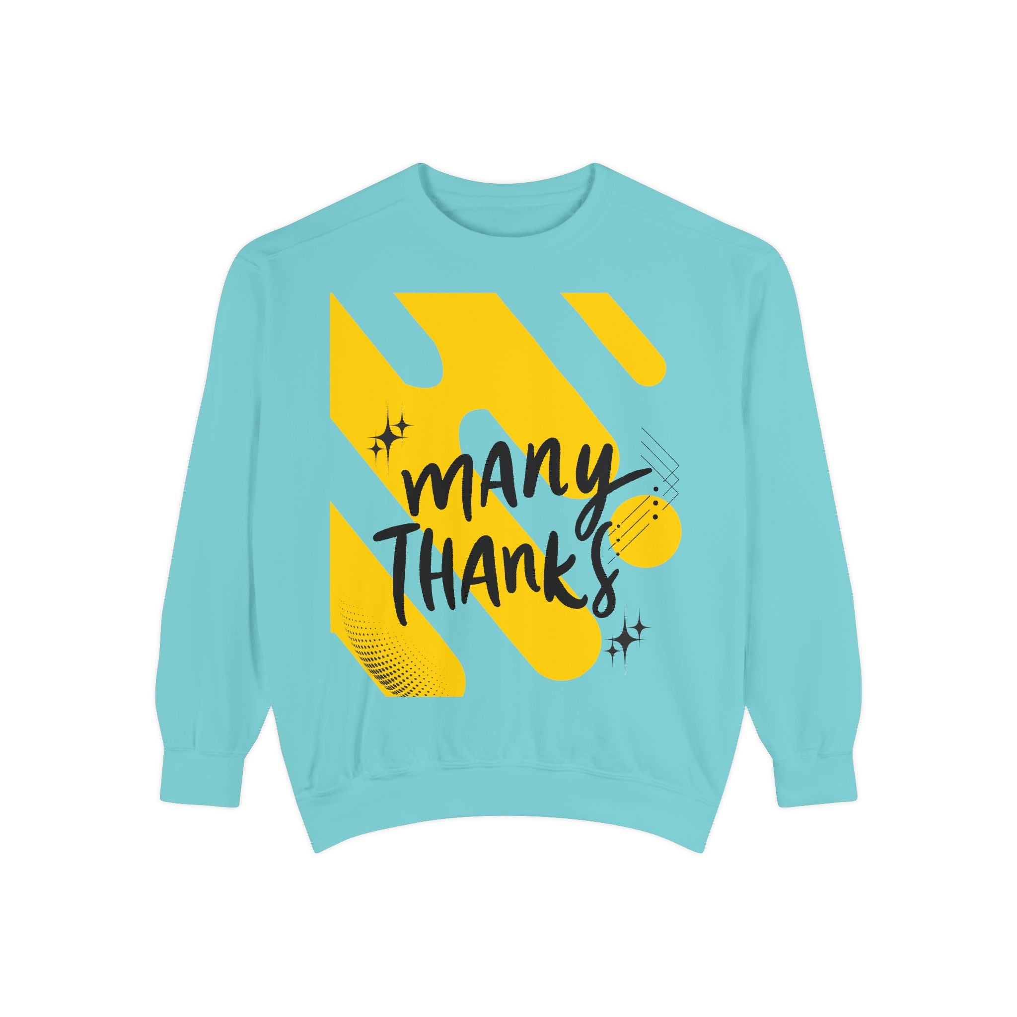 Many Thanks Sweatshirt — Thank You Graphic Crewneck