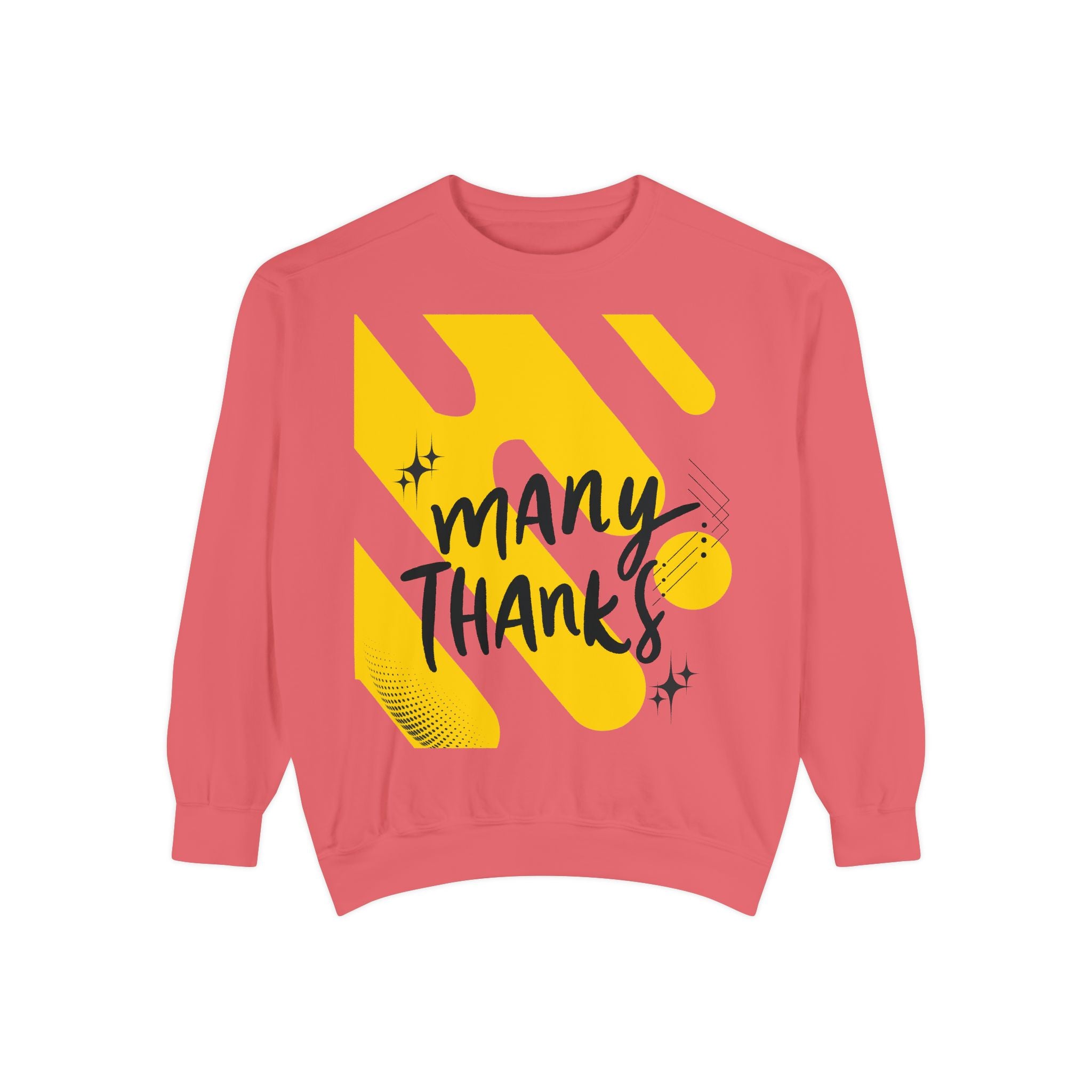 Many Thanks Sweatshirt — Thank You Graphic Crewneck