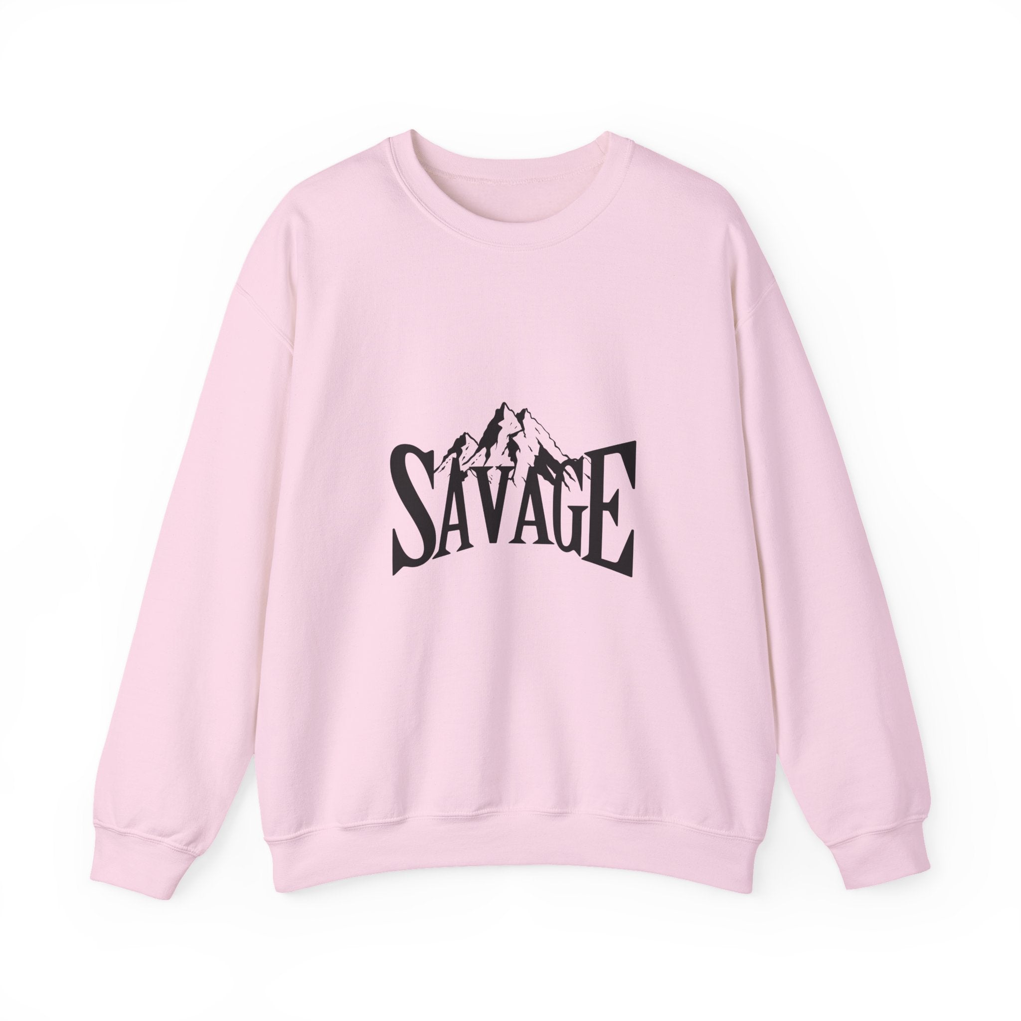 Savage Mountain Crewneck Sweatshirt — Bold Outdoor Graphic Sweatshirt