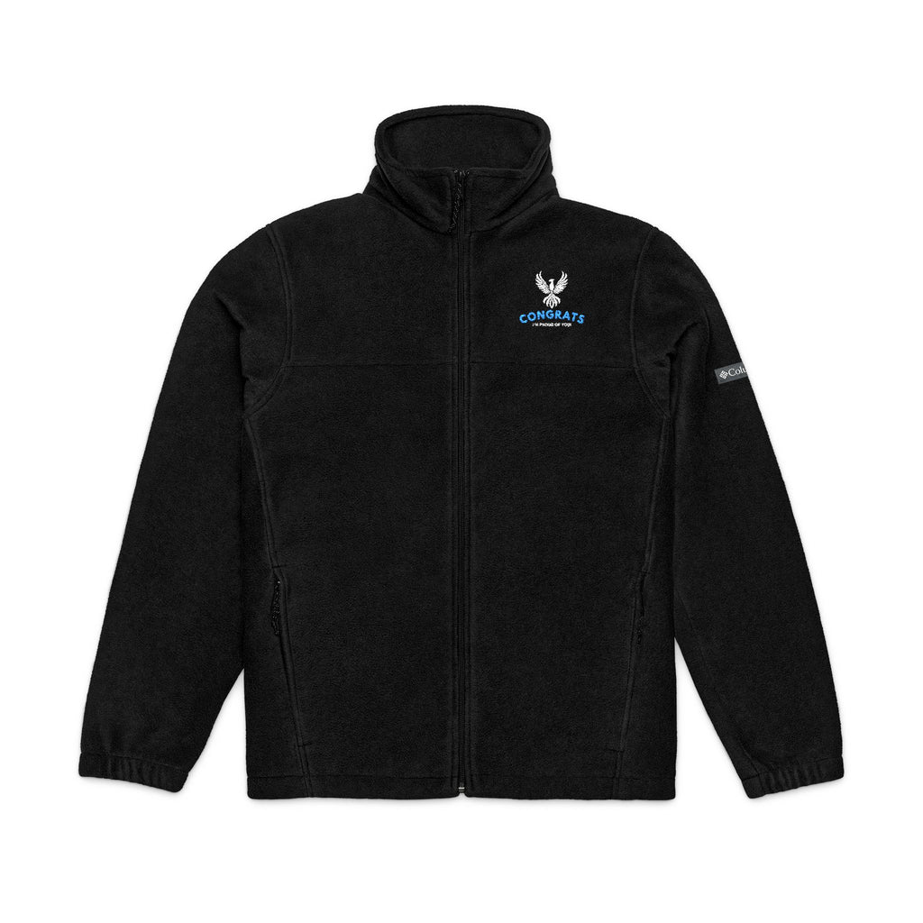 Embroidered Nautical Blue Fleece Jacket