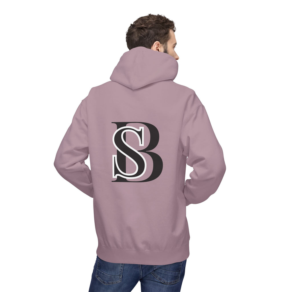 Hoodie — Monogram 'SB' Logo Hoodie with “no breaks, no thoughts” Minimalist Design