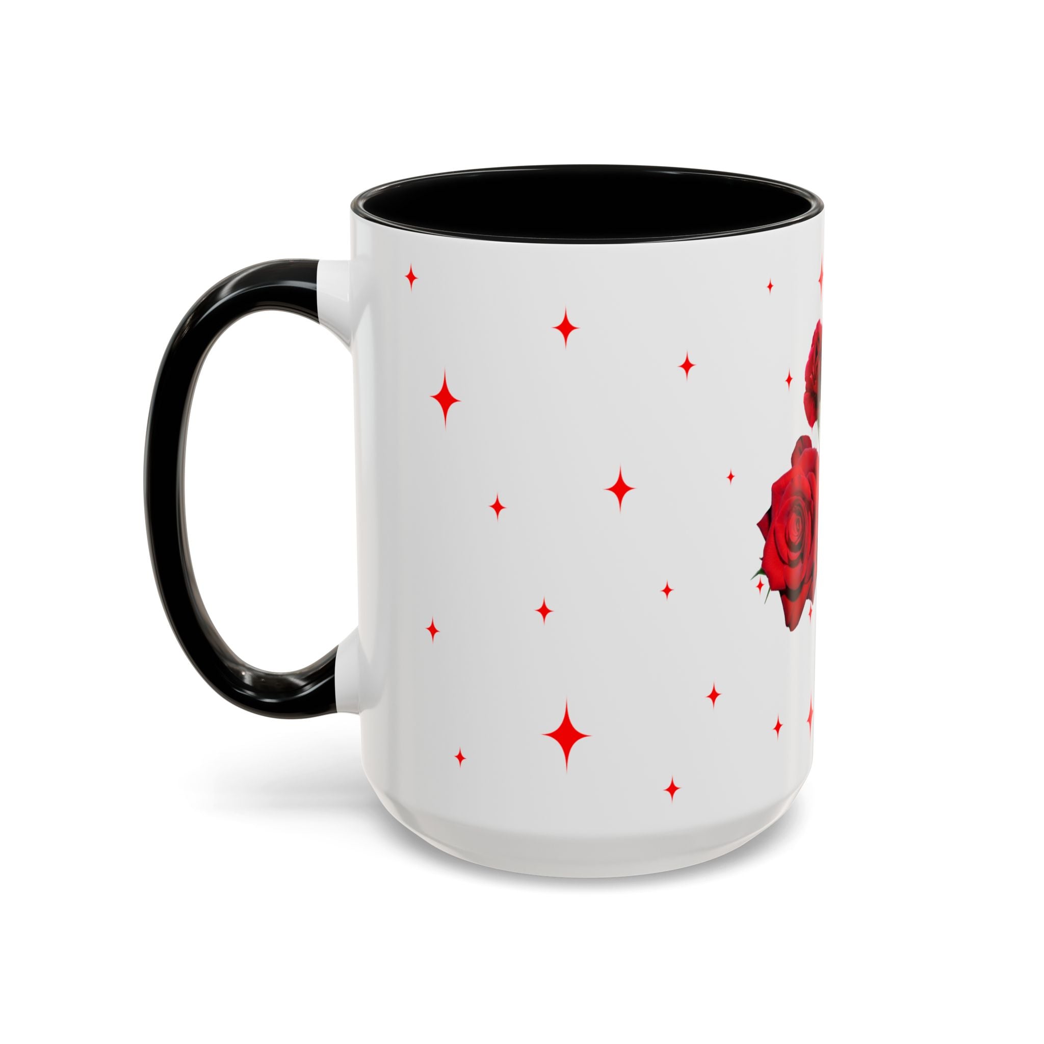 Believe Yourself Rose Accent Coffee Mug — Motivational Floral 11/15oz